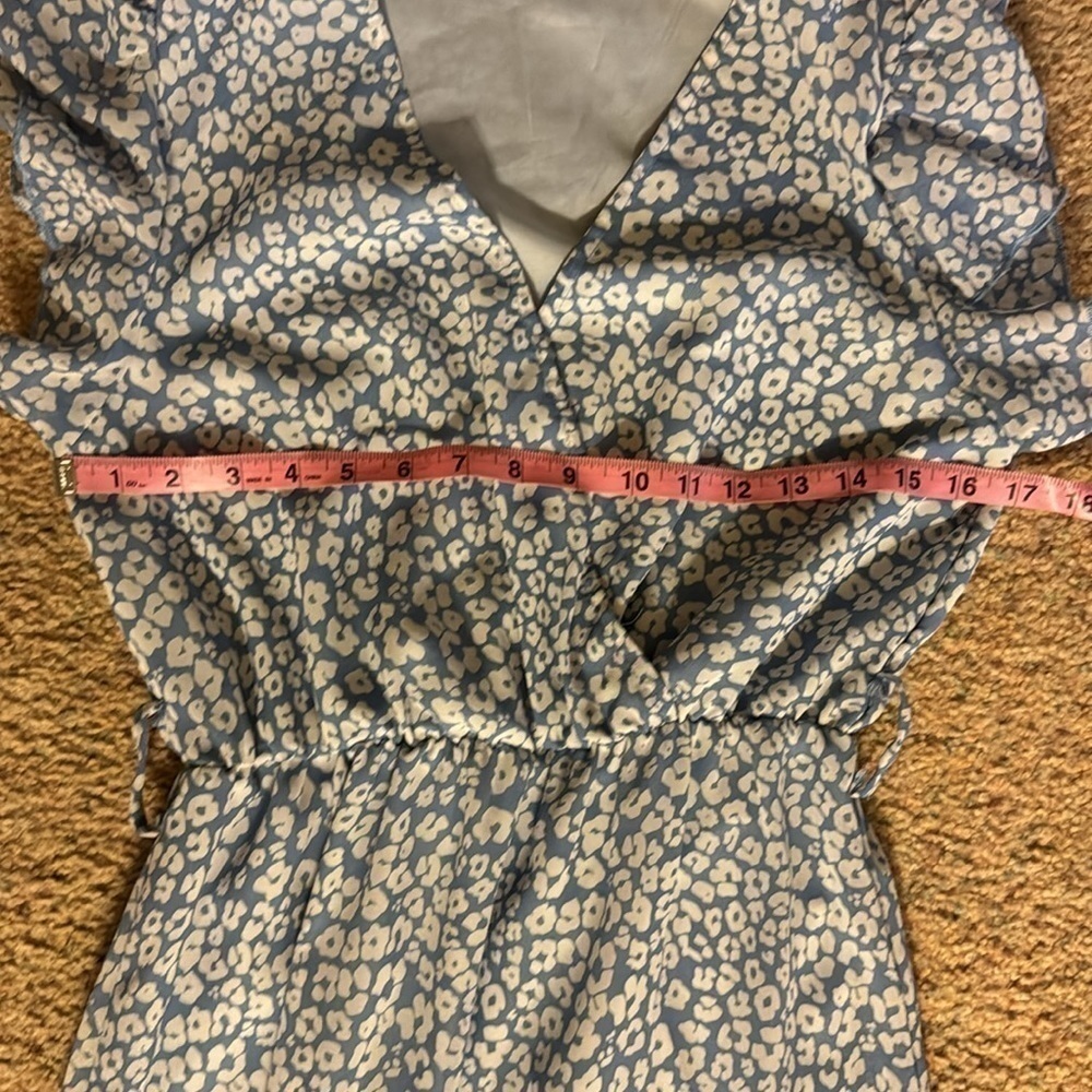 Pretty Garden Blue Floral Midi Dress.  Size Small - Picture 7 of 12